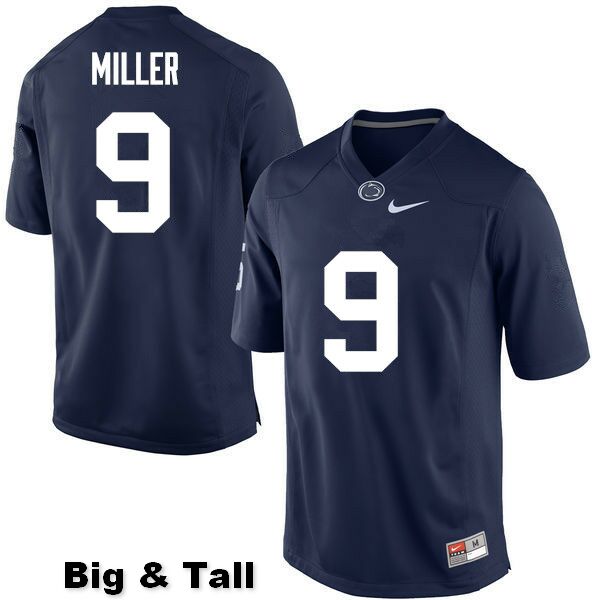 NCAA Nike Men's Penn State Nittany Lions Jarvis Miller #9 College Football Authentic Big & Tall Navy Stitched Jersey CZX6098FF